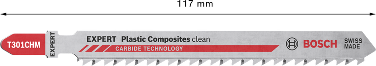 Bosch T301CHM EXPERT Plastic Composites rent stiksavklinge.