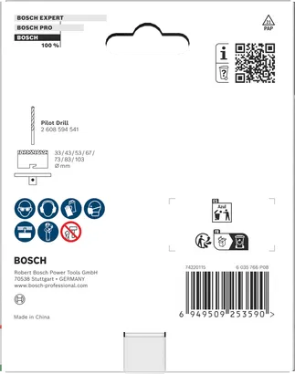 Fastspændingsflange for hulsav til mursten og bløde fliser