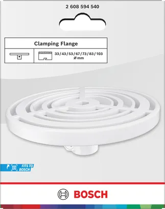 Fastspændingsflange for hulsav til mursten og bløde fliser