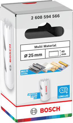 Bosch gevindhulsav til flere materialer 25 x 40 mm.