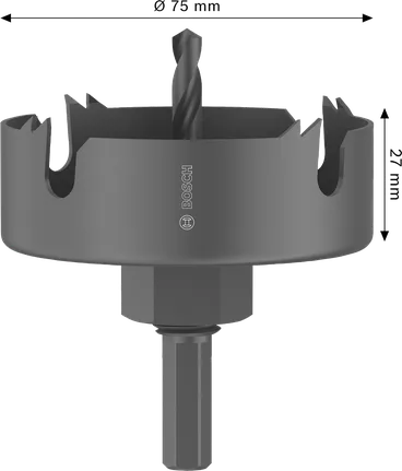 Bosch hulsav til træ og gipsvægge, 75 mm i diameter.