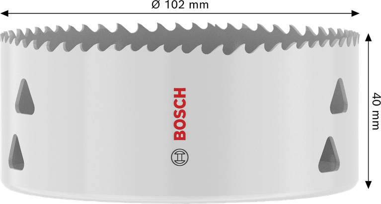 Bosch gevindhulsav til flere materialer 102 x 40 mm.