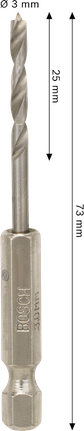 Bosch PRO Træ HSS Brad Point-bor 3 mm.