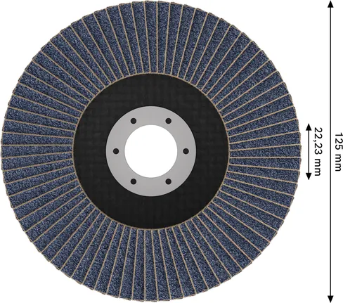 Bosch X451 Lamellskive 125 mm G60 til metalslibning.