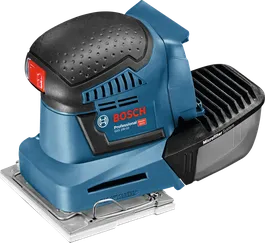 Bosch GSS 18V-10 batteridrevet excentersliber med mikrofilter.