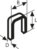 Bosch smalkroneklammer type 55 harpiksbelagt.