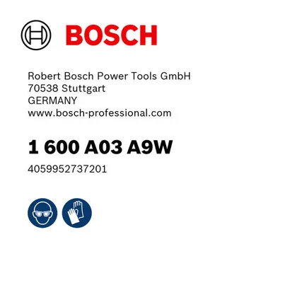 Bosch logo, Postal address, Electronic address, Safety icons