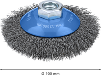Bosch Metal Clean facetbørste 100 x 0,5 mm til vinkelslibere.