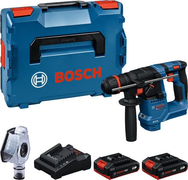 Bosch GBH 18V-18 borehammersæt med batterier.