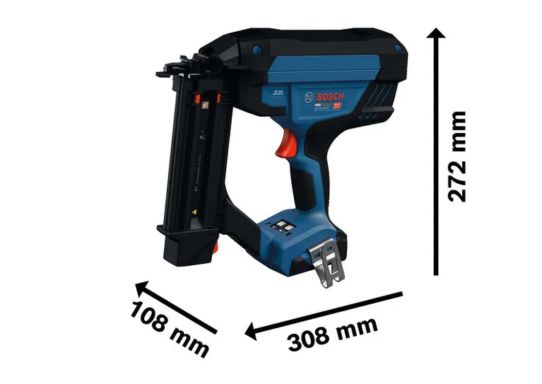 Bosch GNH18V-50-2M batteridrevet 18 gauge dyksømpistol.
