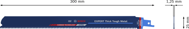 Bosch EXPERT tyk, robust metal S1255CHC hårdmetal-savklinge.