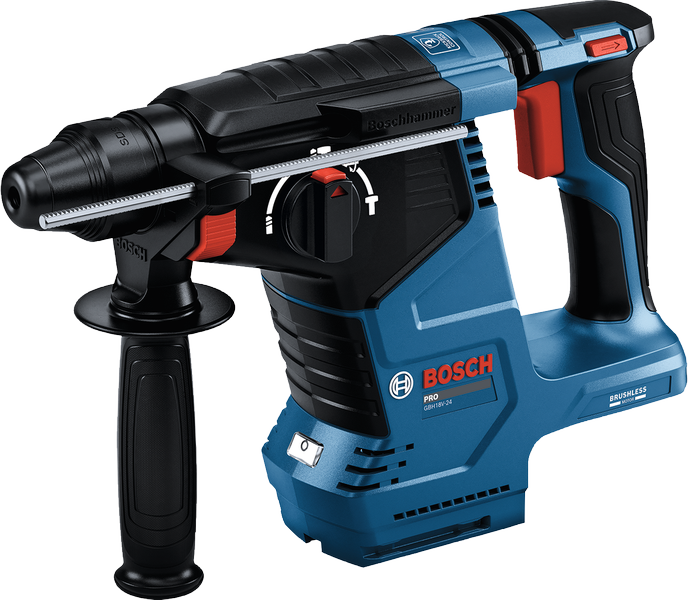 Bosch GBH18V-24 borehammer med sidehåndtag.