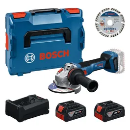 Bosch batteridrevet vinkelslibersæt.