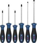 Bosch PRO skruetrækkersæt PH/PZ/SL, 6 dele med anti-roll-off håndtag.