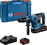 Bosch GBH 18V-36 borehammer med batteri, oplader og kuffert.