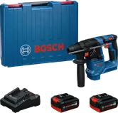 Bosch GBH 18V-18 borehammer med kuffert og batterier.