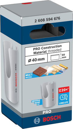 Bosch PRO Construction Material gevindhulsav 40 mm til multimaterialer.