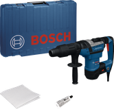 Bosch GBH5-40V borehammer med kuffert og tilbehør.