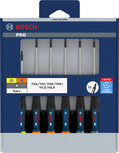 Bosch PRO præcisionsskruetrækkersæt TX/TH/H 6 dele, S2-skaft.