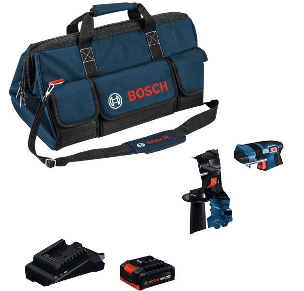 Bosch GBH 18V-22 X borehammer med batteri, oplader og taske.