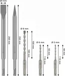 Bosch SDS plus-3C mejsel- og boresæt, 5 dele.