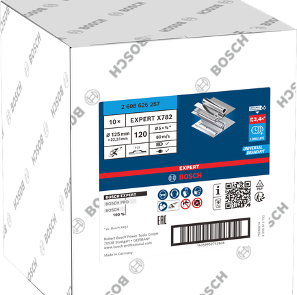 Bosch EXPERT X782 Lamellskive G120 125 mm til metalslibning.