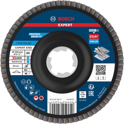 Bosch EXPERT X782 lamelskive 125 mm G80 med X-Lock.