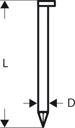 Bosch D-hovedsøm uden riller, lige design.