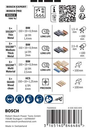 Bosch Variety bajonetsavklingesæt med 20 dele til metal og træ.