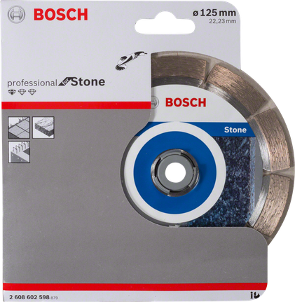 قرص قطع الحجر من Bosch مقاس 125 ملم للاستخدام الاحترافي.