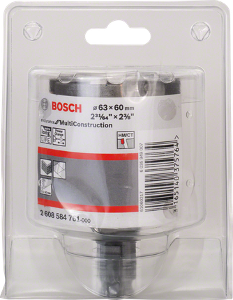 منشار ثقب Bosch متعدد الاستخدامات 63 مم لحفر طويل الأمد.