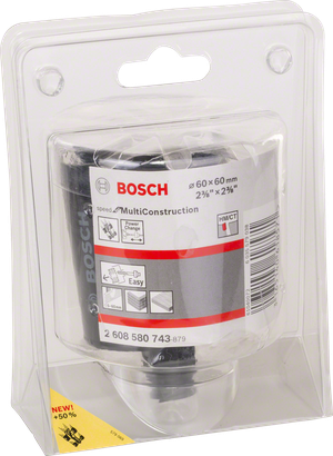 منشار ثقب Bosch 60×60 ملم سريع للإنشاءات المتعددة.