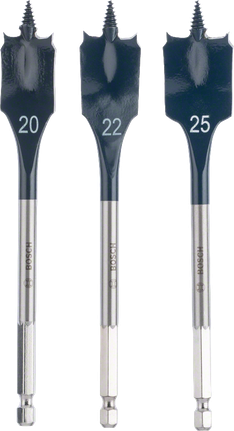 طقم رؤوس مجرفة ذاتية القطع من Bosch، مكون من 3 قطع، مقاس 20 و22 و25 مم.