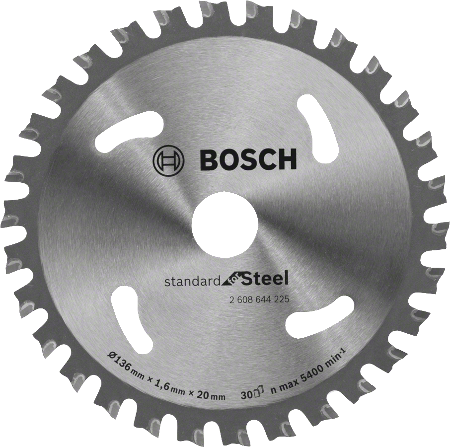 شفرة منشار دائري قياسية من Bosch للفولاذ 136 مم.