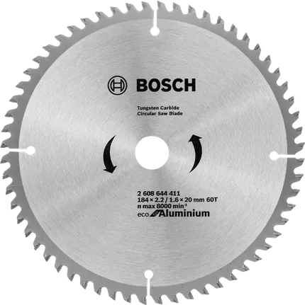 شفرة المنشار الدائرية Bosch Eco للألمنيوم، 60 سنًا TCG.