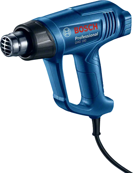 مسدس الحرارة Bosch GHG 180 بمقبض مريح.