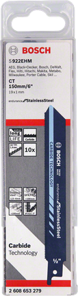شفرة المنشار الترددي Bosch S 922 EHM مقاس 6 بوصات.