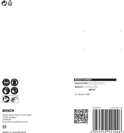 ورق الصنفرة Bosch EXPERT C470 مقاس 125 مم وحبيبات 60.