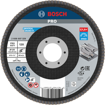 قرص رفرف Bosch PRO X571 مقاس 125 مم G120 للمعادن.