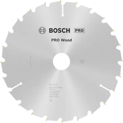 شفرة المنشار الدائري Bosch PRO Wood مقاس 216 مم T24 للخشب.