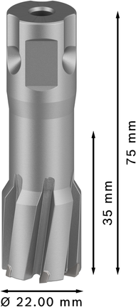 قاطعة Bosch PRO Metal TCT الحلقية 22x35x75 مم.