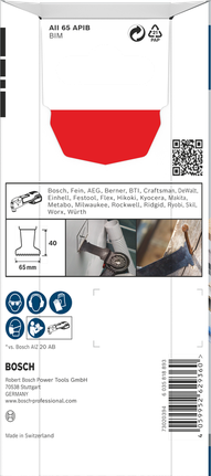 شفرة قطع غاطسة Bosch PRO AII 65 APIB مقاس 65×40 مم، 5 قطع.