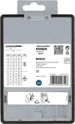 مجموعة مثقاب Bosch PRO Metal HSS-G الملتوية 10 قطع.