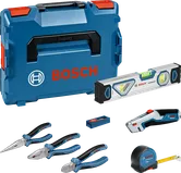 مجموعة أدوات يدوية متنوعة من Bosch مكونة من 16 قطعة، تتضمن كماشة وحافظة.