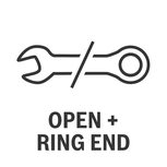 مفتاح ربط حلقي مفتوح.