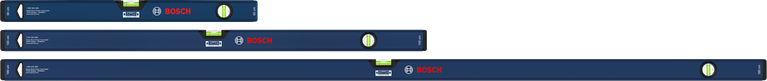 مجموعة موازين Bosch المصنوعة من الألومنيوم، 3 قطع مع أنابيب مقاومة للأشعة فوق البنفسجية.