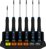 مجموعة مفكات براغي دقيقة من Bosch برو TX/TH/H، 6 قطع بمقابض مرمزة بالألوان.