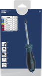 مجموعة مفكات براغي Bosch PH/TX/SL مكونة من 6 قطع مع عمود من الكروم والفاناديوم.