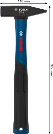 مطرقة مهندس Bosch 500 غرام برأس من الفولاذ الكربوني.