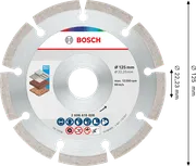 قرص قطع الماس متعدد المواد من Bosch 125 مم.